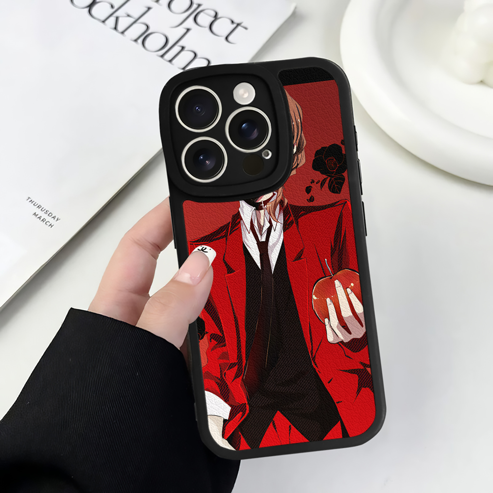 （画像用） 文豪ストレイドッグス Bungo Stray Dogs 【iPhone 16シリーズ対応】シリコンスマホケース（レザー調） 材質：シリコン